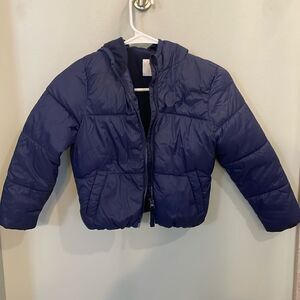 Old Navy Navy Hooded Puffer Coat